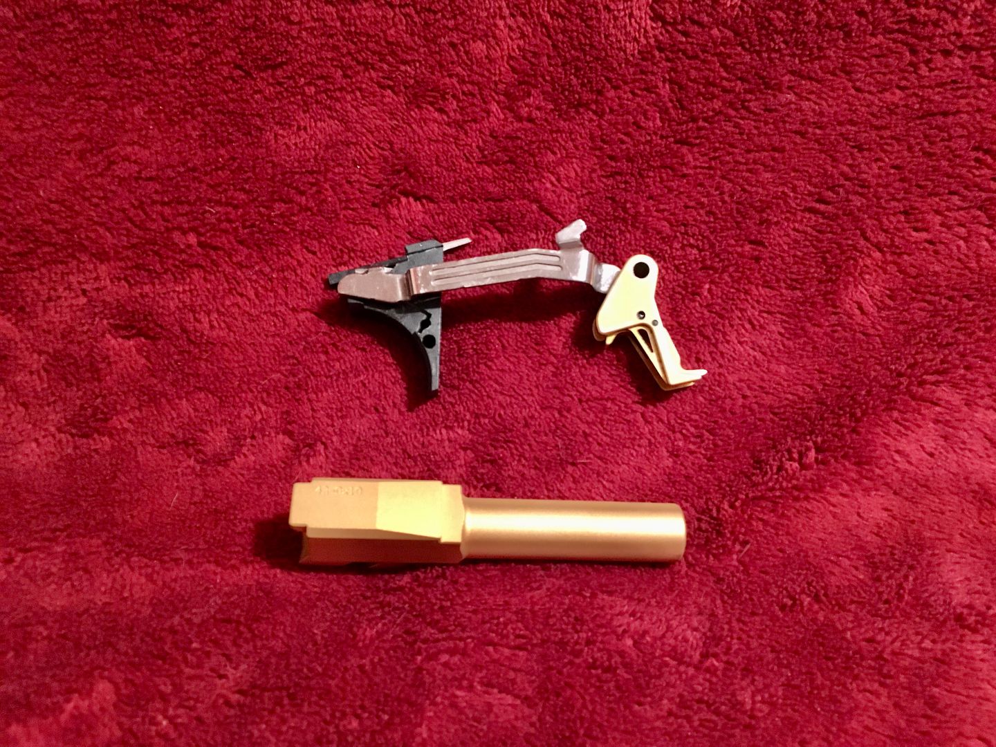 Glock 43 Gold TiN Trigger / Barrel Combo Deal  4