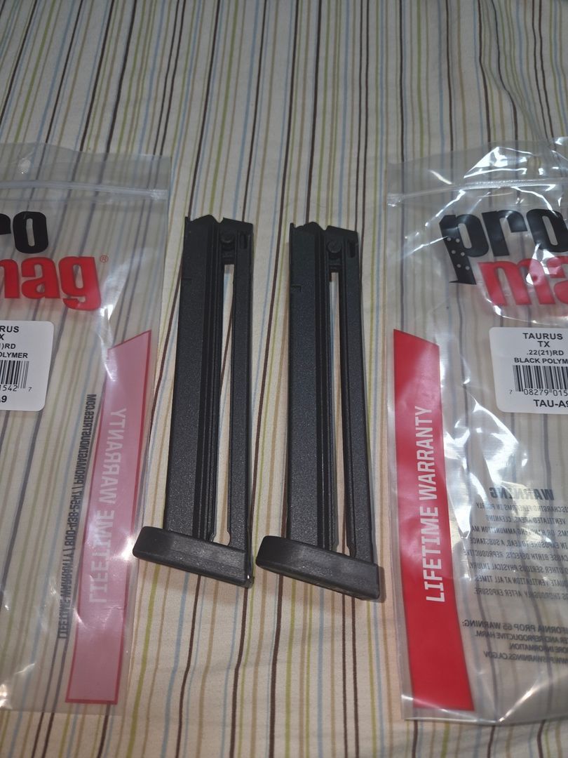 2- Taurus TX-22 21rd mags