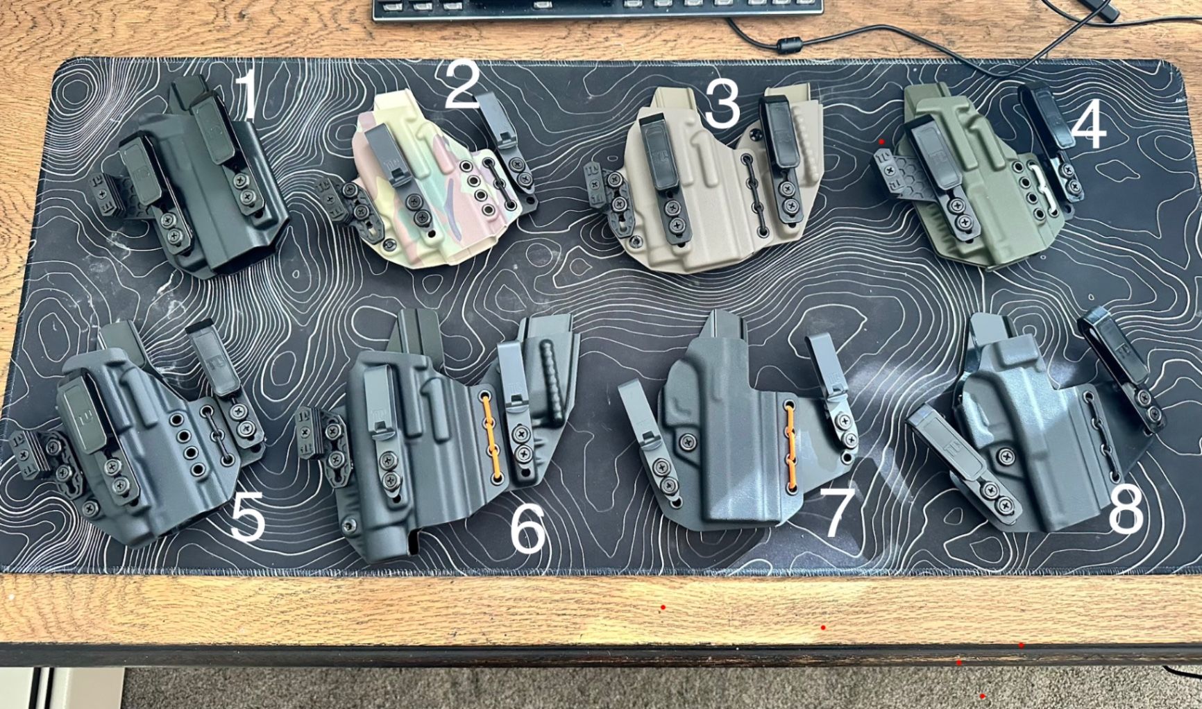 Various Tier 1 Concealed Holsters